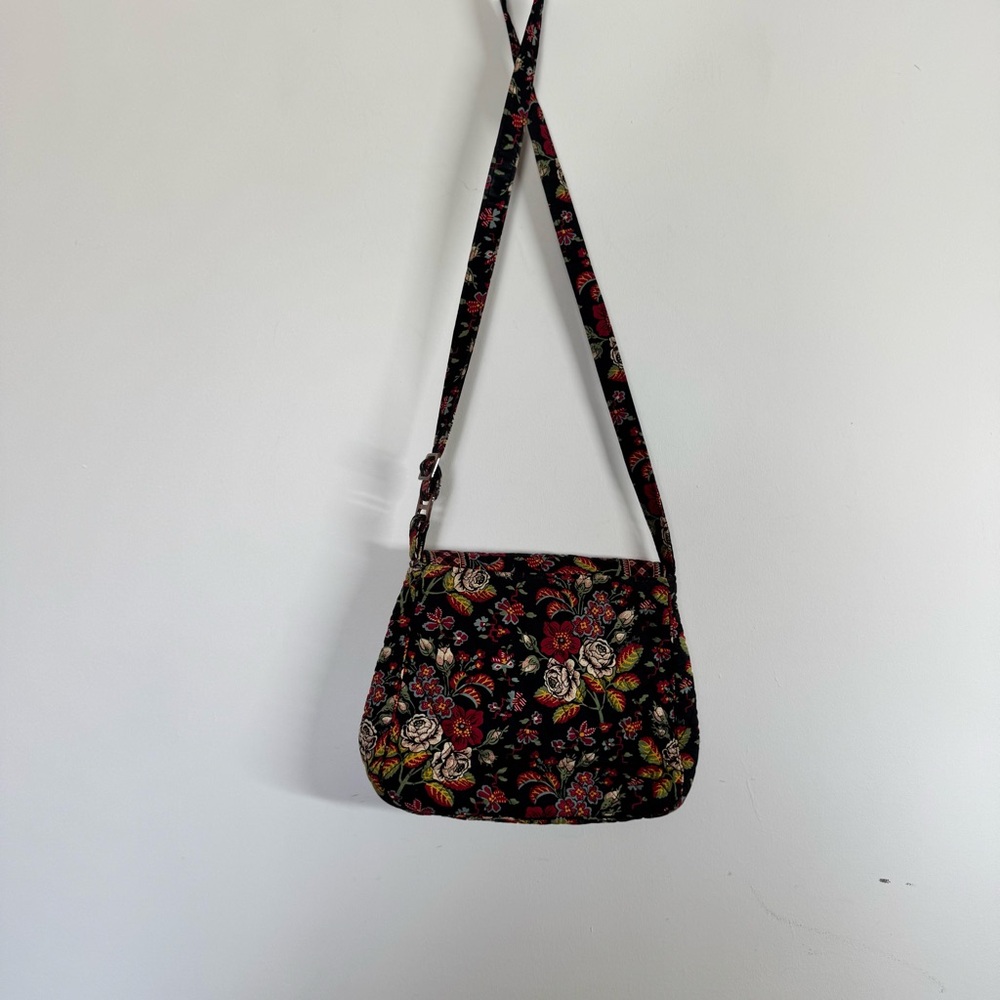 Vera Bradley Bag Floral Quilted Crossbody Foldover Snap - Picture 7 of 15
